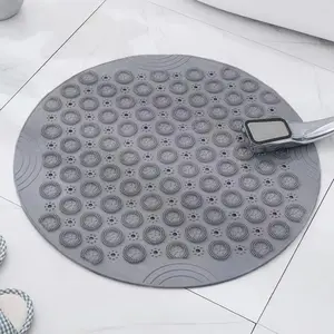 1 round crystal raised foot massage brush 21.65*21.65 inches large-sized bathroom non-slip floor shower mat, Bathroom mats with anti-slip suction cups durable and non-slip comfortable for shower use suitable for bathrooms, homes, and apartments