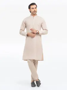 Edenrobe Men's Beige Kurta Pajama - EMTKPT5-054 Y-F-24 J(M2)