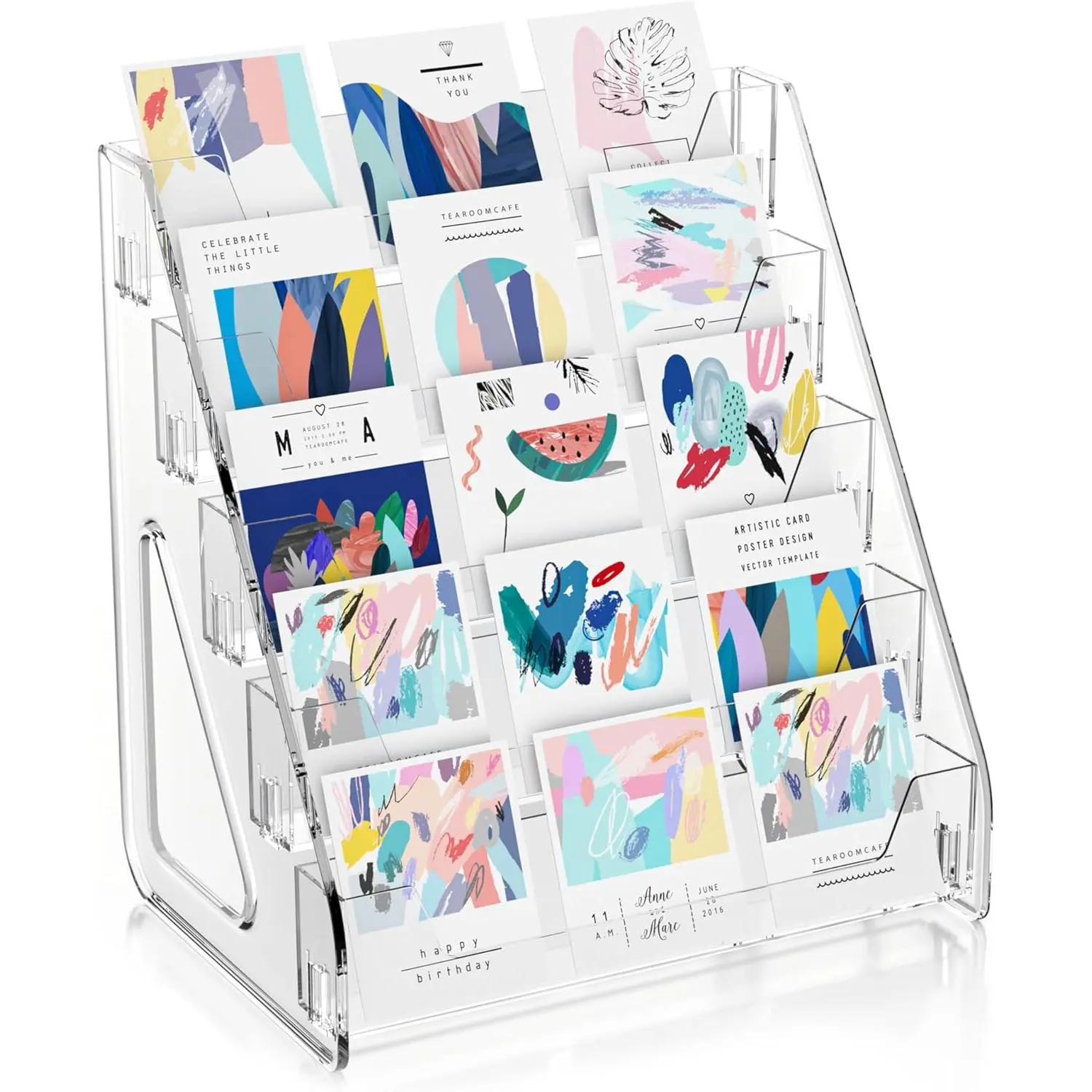 5 Tier Acrylic Card Display Stand, Clear Display for Greeting Cards, Sports Cards, Postcards, Stickers & Brochures - TikTok Shop 5 Tier Acrylic Card Display Stand, Clear Display for Greeting Cards, Sports Cards, Postcards, Stickers & Brochures - TikTok Shop
