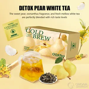 Detox Cold Pear White Tea 40g (4g×10pack) With Real Pear Osmanthus White Tea Inside,No Sugar,No Artificial Flavor