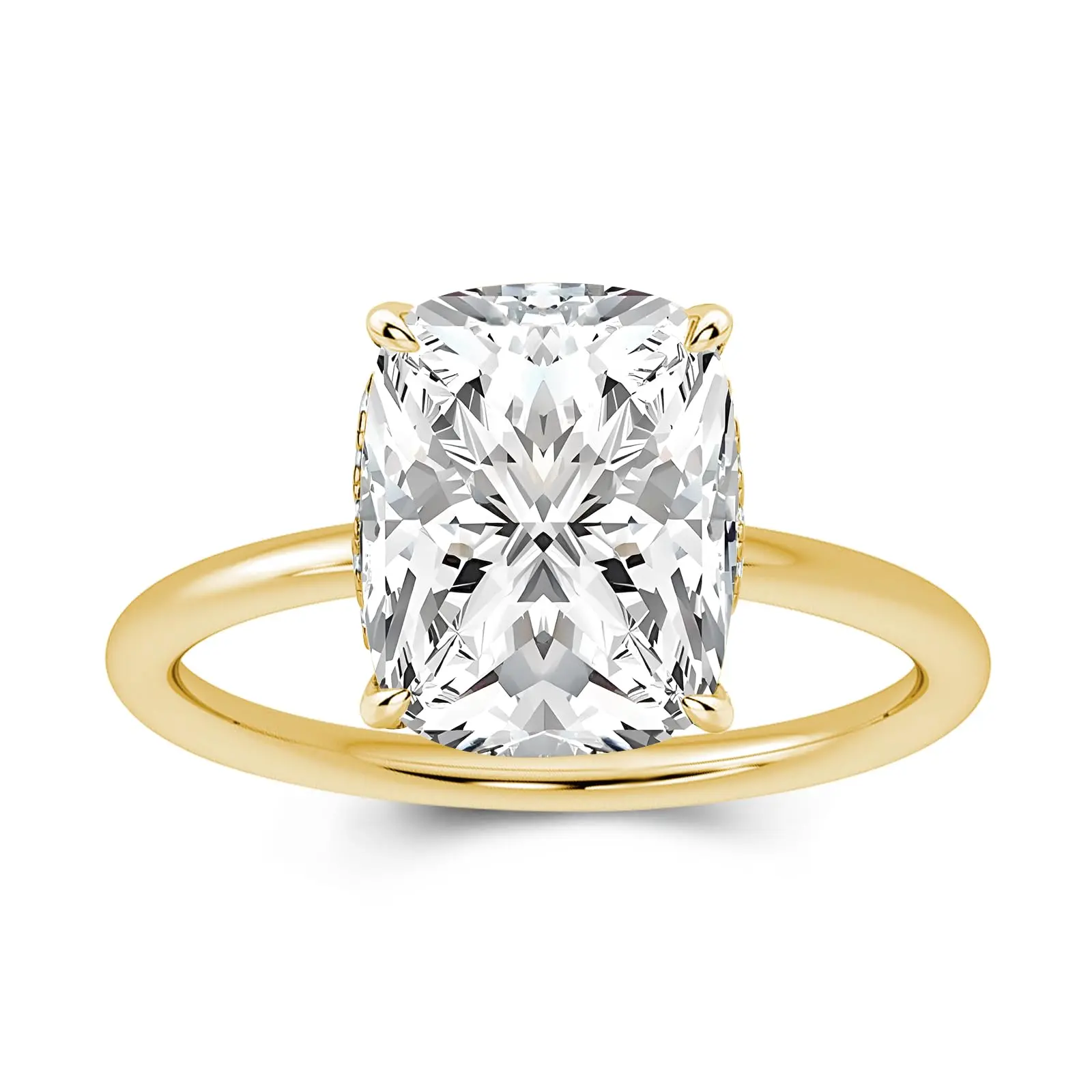3CT 7x9 Cut Moissanite Engagement Ring VVS1 925 Sterling Silver Solitaire Promise Ring for Wedding and Daily Wear lacey engagement ring summervibes queen Jewelry Rings