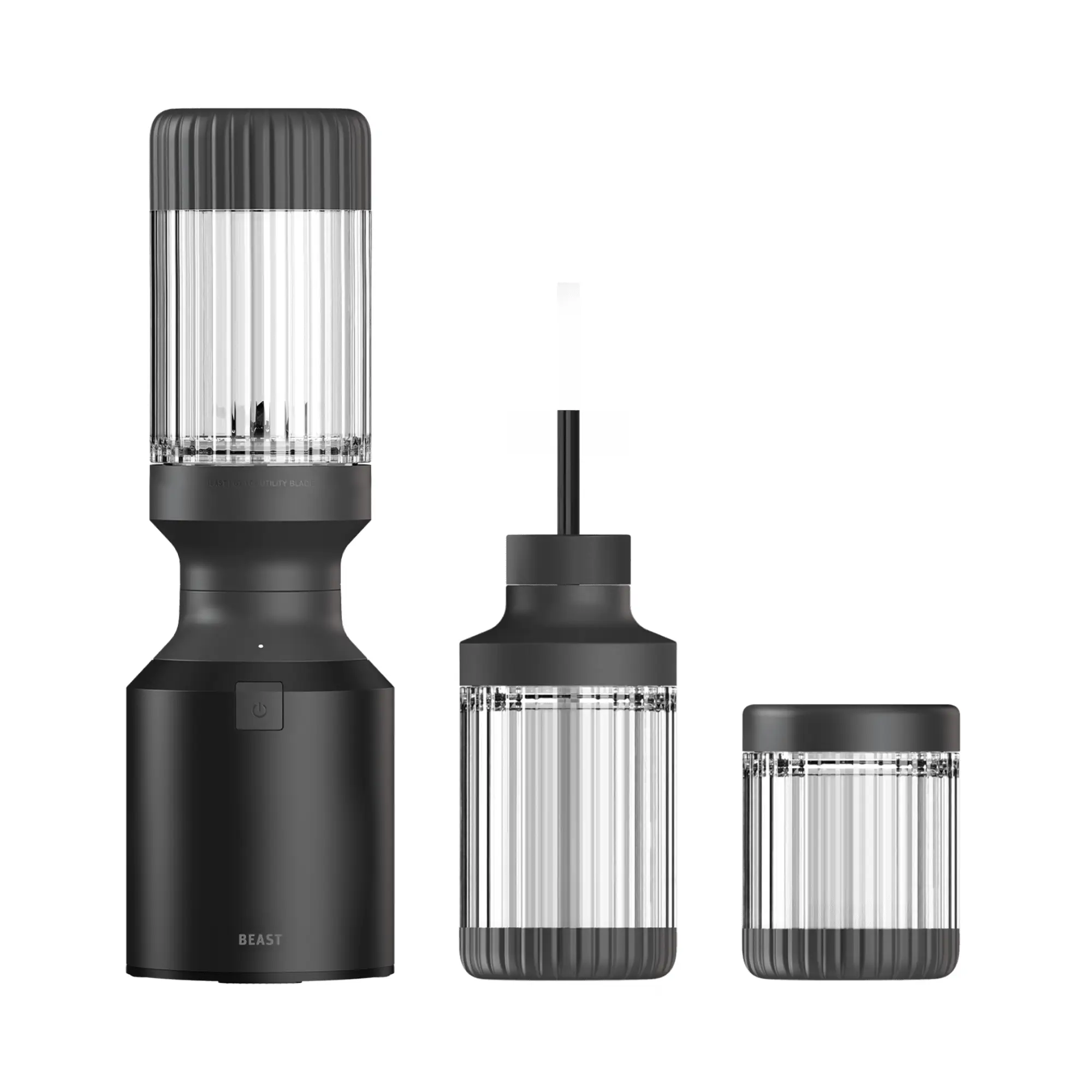 The Beast Mini Blender Plus | Mini Countertop Kitchen Blender | Blend Smoothies, Shakes, Sauces, Dips | Extra Vessels, Straw Cap and Straws Included