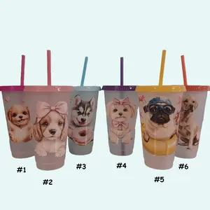 Custom Dog Print Cups with Adorable Dog Designs and Vibrant Colors for Pet Lovers