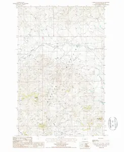 Corrigan Mountain Montana USGS Topographic Quadrangle Map, 1987, 1:24000