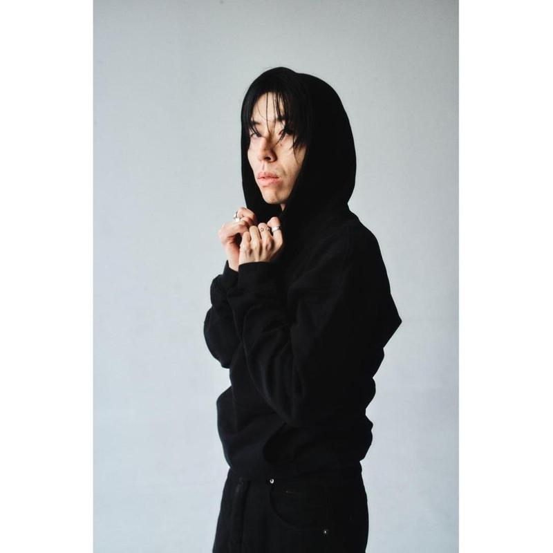 French Terry Hoodie - Jet Black, Oversized Drop Shoulder Fit, 100% Cotton, Big Front Pocket, Lint-Free Inside, Unisex Style, 410 GSM, Medium Size, Soft & Comfortable