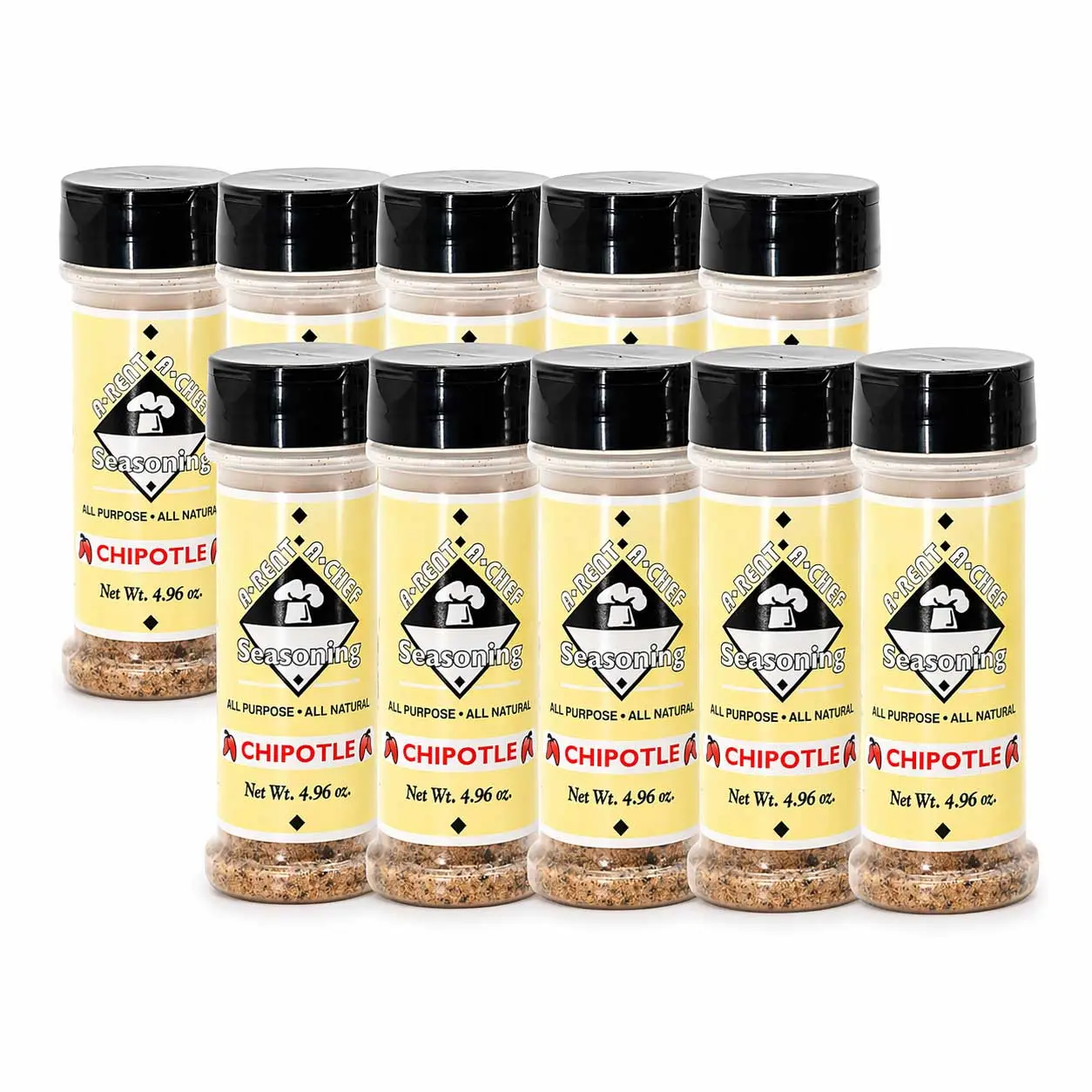 Chipotle All Purpose Seasoning | Pack of 10 | 4.96 oz | Gluten Free | A-Rent-A-Chef