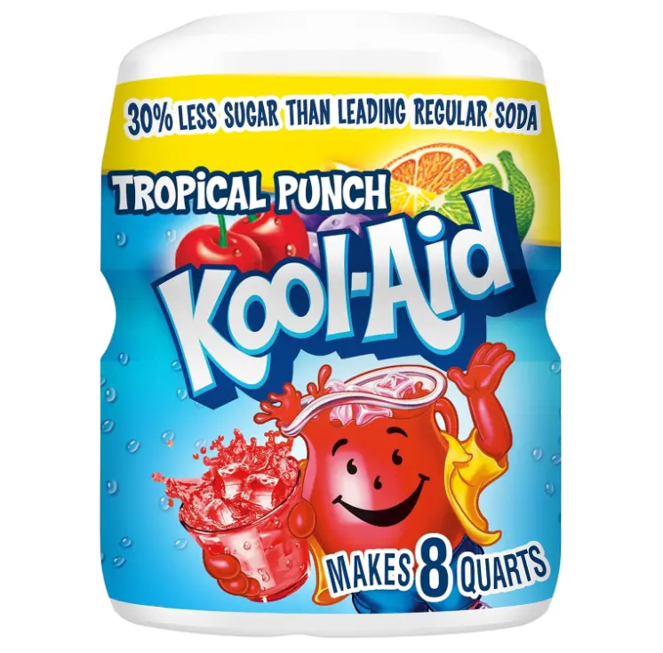 Kool-Aid Summer Blast Tropical Punch Powdered Drink Mix (19 oz Canister) - Mixed Beverage