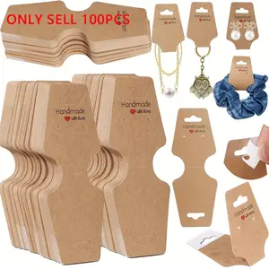 Hand bracelet display card, sturdy necklace clip, self-adhesive packaging card, sales card suitable for small businesses, applicable to items such as keychains, earrings, headbands and straps.