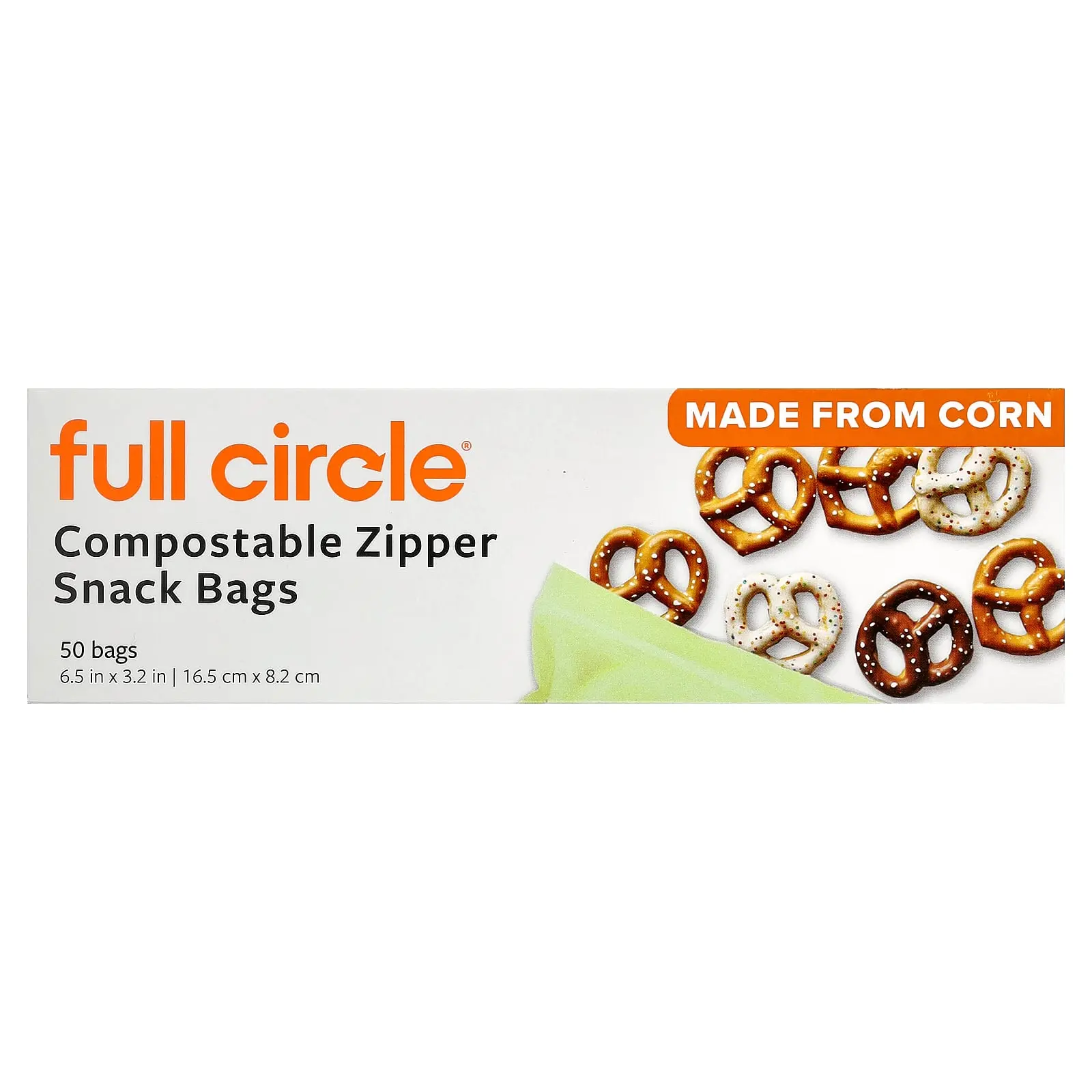 Full Circle Compostable Zipper Snack Bags, 50 Bags