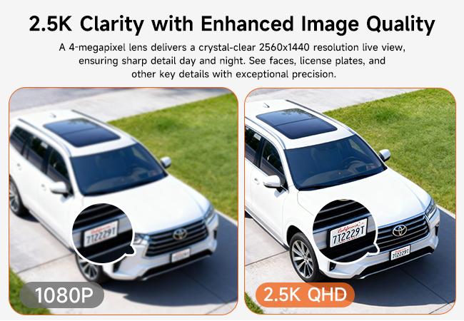 【2026 Big SALES】CINMOORE Outdoor/Indoor Magnetic wireless Camera 2.5K free install Smart Garage 2.4G WI-FI Security Camera – HD Video, Night Vision, Motion Detection, Magnetic, Wi-Fi, Two-Way Audio, Smartphone Control Lens