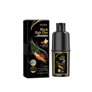 EELHOE Black Hair Dye Shampoo Herbal Essence Plant Extract Moisturizing Nourishing Home Scalp Cleaning Hair Care 3in1 Shine Color Repair Damage, Deeply Hydrating Formula, Enhances Natural Hair Color, Strengthens And Repairs Damaged Hair