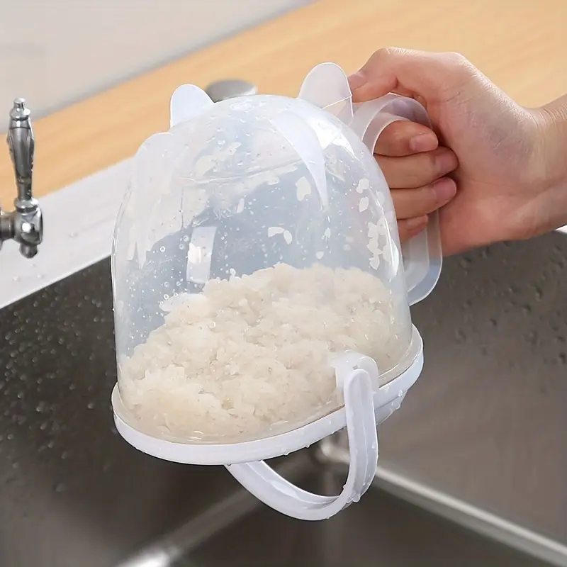 Automatic Rice Washer with Round Basket, Grain Cleaning Filter, Rice Sieve – Durable Kitchen Tool, Household Home Supply Gadget