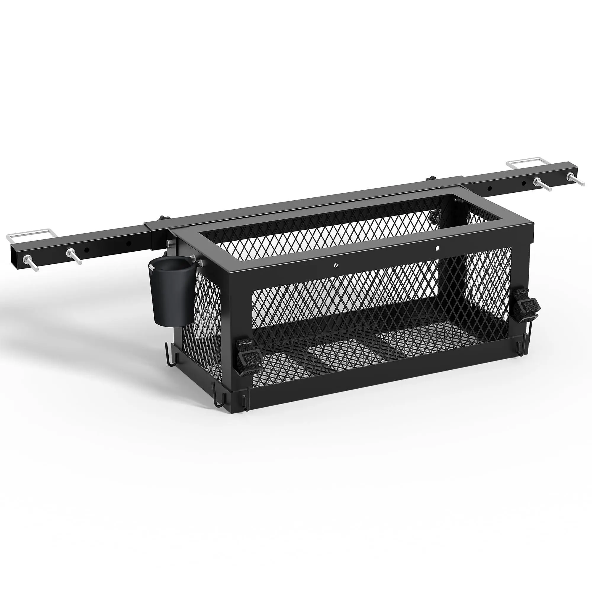 Heavy‑Duty Universal Tractor Tool Box Tray Attachment 23.5"x10"x10", Multi‑Function Storage Basket Holder for Kubota Tractors & Zero‑Turn Mower Accessories