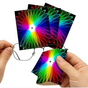 1/3/6/14pcs Radial Rainbow Cleaning Cloth, Multi - Spec Single - Sided, For Camera & Eyeglass Lenses, Home/Photography Use, Soft Microfiber, Efficient Cleaning, Vibrant Petal Design