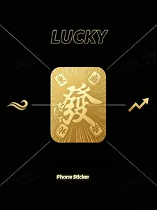Lucky "FA" Manifestation Card, Eastern Feng Shui Amulet, Custom Holographic Card, Positive Energy, Good Atmosphere, Dollar Currency, Ornaments