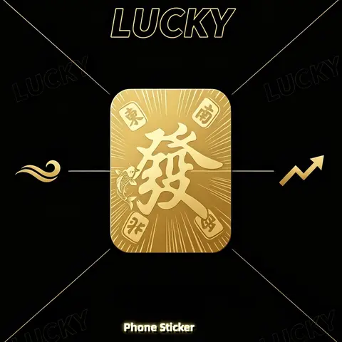 Lucky "FA" Manifestation Card, Traditional Eastern Feng Shui Amulet, Custom Holographic Card, Positive Energy, Good Atmosphere, Dollar Currency, Ornaments, Decor