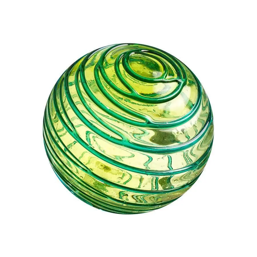 Aqua Threads Lime 4.5-inch Glass Ball