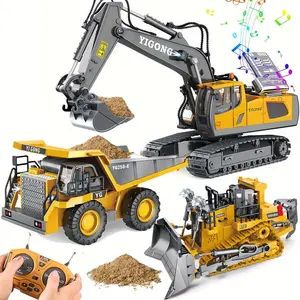 Remote Control Excavator Toy, 1 Box Construction Vehicle Toy with Light & Sound, Birthday Gift for Boys, Classic & Novelty Toys