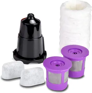 Delibru Reusabe K Cups for Keurig Mini - Bundle Pack Gift Box Set with Paper Filters and Water Filters - Fits Keurig Duo K-Duo UNIVERSAL FIT Except Keurig Supreme Brewers