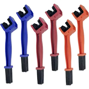 Bike Chain Cleaning Brush Universal Chain Grunge Cleaning Brush Motorcycle Chain Cleaning Tool Set, 6Pack