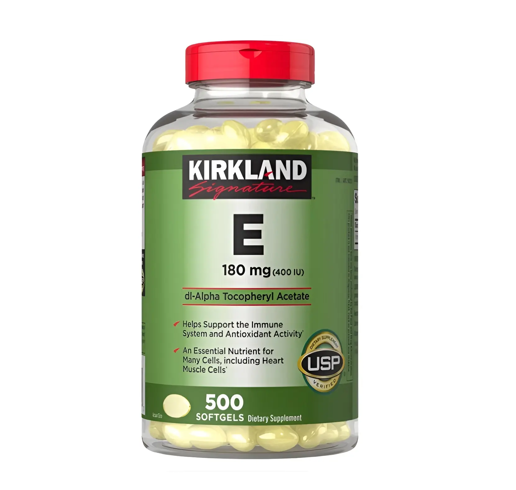 Kirkland Signature Vitamin E 180 mg., 500 Softgels Dietary Supplement