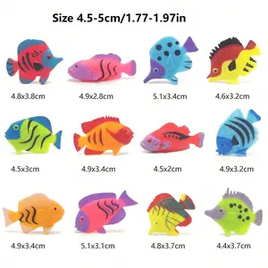 10pcs Realistic Ocean Animal Models, Collectible Soft Animal, Mini Sea Fish Soft Gel Randomly, Assorted Designs, Perfect for Aquariums and Collections