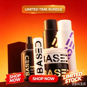 BASED Deluxe Straight/Wavy Hair Kit| Shampoo, Conditioner, Texture Powder, Hair Clay, Pomade, Sea Salt Spray + Wooden Comb| Non-Toxic, High Performance