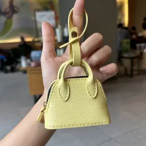 Korean Ins Style Solid Color Shell Mini Handbag Elegant Casual Portable Coin Purse Daily Small Pouch Bag