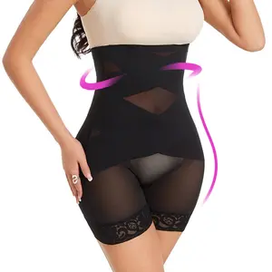 high waist shaping pants Thigh Slimmer Panties Tummy Control Lace Shapewear Shorts High Waisted Butt Lifting Body Shaper Girdle Underwear body shaper