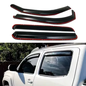 ( In )Window Vent Visors Rain Guard for 2005-2015 Toyota Tacoma Double Cab