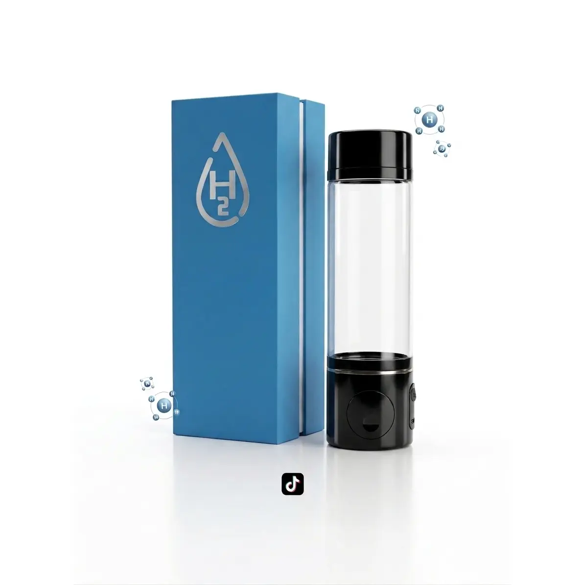 BlissFuel HydroGEN Water Bottle HK5000 - 280ml Supersaturated Molecular Hydrogen Generator with 8PPM Concentration & 2200mAh Battery
