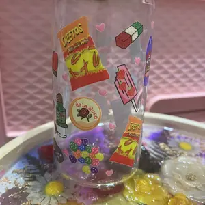 Mexican candy glass cup