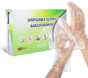 100PCS Disposable Plastic Gloves Food Handling Service Gloves Disposable For Cooking