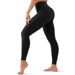 Women's High-Waisted Tummy Control Leggings - Basic All-Seasons Bottoms for Workout, Running Athletic Activities, Plus Size summervibes