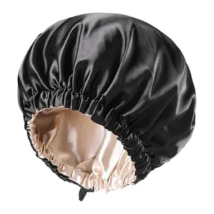 Satin Bonnet Silk Bonnet Hair Bonnet for Sleeping, Large Adjustable Hair wrap Hair Cap for Women Curly Natural Hair