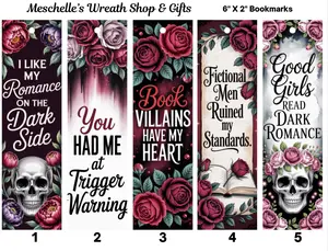 Smut Book Themed Metal Bookmarks