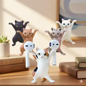 Cute Cat Bookshelf Decor, Ins Style Multi-Purpose Desk Organizer for Office, Anti-Slip Cat Display for Home, Modern Minimalist Desktop Decoration and Creative Window Showcase.