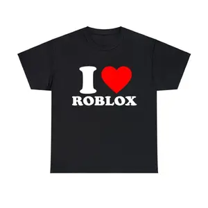 Men's Roblox Fan Short-Sleeve Casual Cotton Fabric Loose Graphic T-Shirt, Virtual World Enthusiast Top