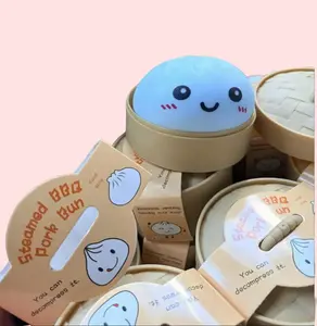 Steamed BBQ Pork Bun Squishy Stress Toy - Cute & Calming Fidget Toy for Stress Relief & Decompression - TikTok Made Me Buy It - Relaxing Vibes