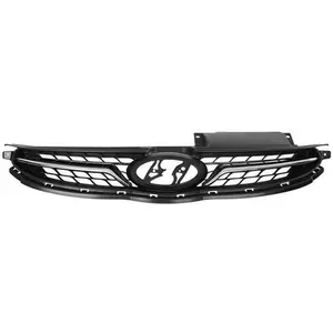 Front Bumper Upper Grille Grill Assembly Fit For 2011 2012 2013 Hyundai Elantra