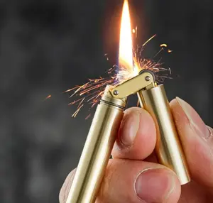 Super cool double wishbone kerosene lighter, with a pure copper body that does not rust, making it easy to carry high-value kerosene lighters,Gift Box Packaging Gifts For Smokers Men Women Boyfriend No Fuel Included