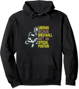 Brickwall No Official Position High School Football Player Pullover Hoodie - Jasminean Shop 37B0B1TZ9JTF