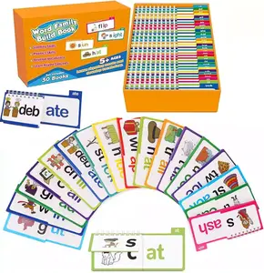 30 Read and Rhyme Flip Books Claritydream Flip Books,reading and rhyming word,prefixes word family,learn to read[backtoschool] ABC Vocabulary Flash cards for kids