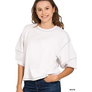 3/4 BALLOON SLEEVE TOP