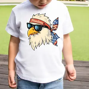Patriotic Eagle T-Shir, Freedom Eagle Graphic Tee, 4th of July Youth Shirt, USA Americana Tee, Independence Day tee, 250th USA Anniversary, Daddy And Baby Matching Tee, Father's Day T-shirt, New Dad Gift Sweatshirt, Trending Outfit,Youth and Adult T-shirt