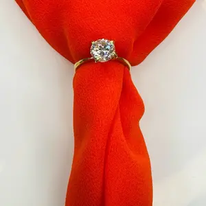 Mossanite Panchadhatu Ring 7.5 Diamond Look Gold Plated Sparkle Gift for Her Elegant Everyday Glam