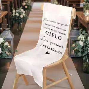 1 piece, 50x15 inches, white 'Forever Remembering Someone' wedding sign, reserved seating wedding chair sign, memorial sign reserved for someone in heaven, wedding ceremony and reception decoration