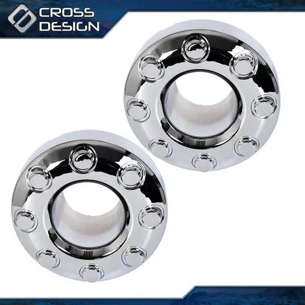 CROSSDESIGN Front 4X4 Open Wheel Center Hub Cap - Corrosion-Resistant Vehicle-Specific Auto Replacement Part for 05-18 Ford F350 Super Duty Dually, Enhances Acceleration, Braking, Cornering, Steering Performance