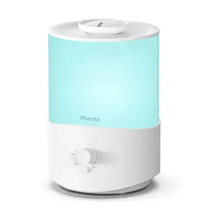 Pharata Humidifiers for Bedroom, 2.5L Top Fill Cool Mist for Baby with Essential Oil Diffuser, Ultrasonic humidification for Large Room Indoor Plants