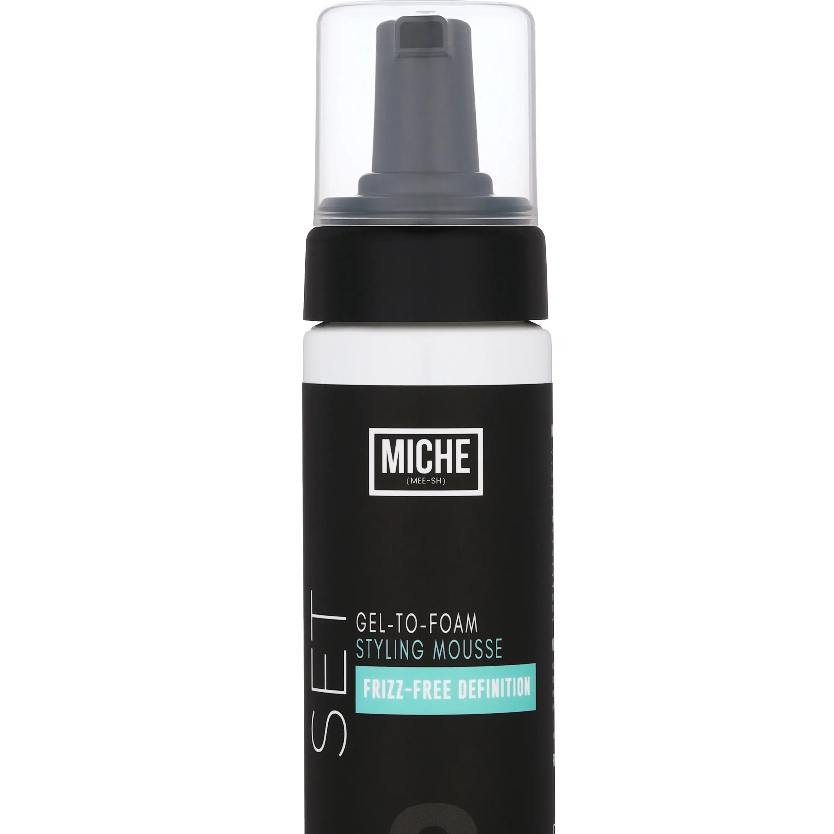 SET GEL-TO-FOAM Styling & Defining Mousse 7.5 fl oz | Infused with botanical extracts | Hair Mousse for Curly & Wavy Hair, Tames Frizz - Miche Beauty